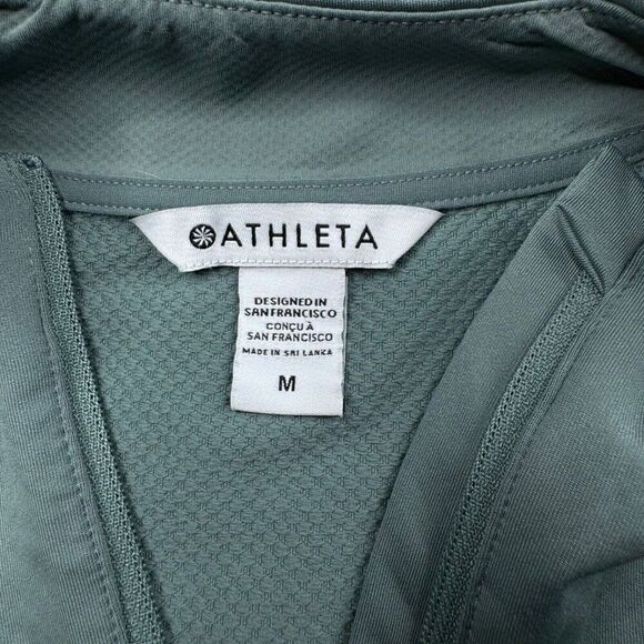 Athleta Whistler Half Zip Top Green - Picture 6 of 11